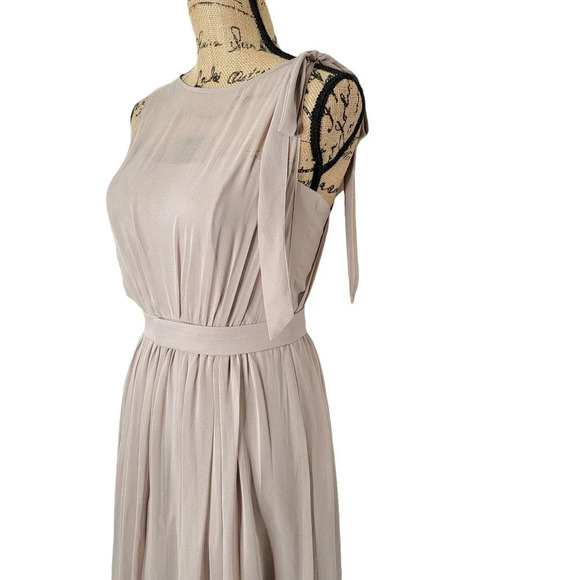 AFTER SIX Womens Bridesmaids Lux Chiffon Belted Evening Gown Size 2 Taupe New - Picture 13 of 16
